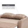Sofá Cama Hebe 2 Lugares Estrutura Eucalipto - Espuma D26 - Capuccino - 3