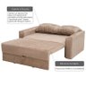 Sofá Cama Hebe 2 Lugares Estrutura Eucalipto - Espuma D26 - Capuccino - 2