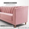 Sofá 3 Lugares Charlô em Veludo Rosa e Encosto em Cordão 2,3M - Ilha Bela - 3