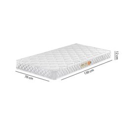 Colchão Berço Ecoflex para Padrão Americano D18 Branco - Antiácaro, Antifungo e Antialérgico 70x130x12cm - 4