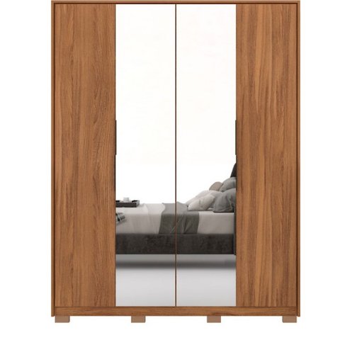 Guarda Roupa Casal 4 Portas 2 Espelhos com Pés Atore Demartez