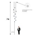 Ver imagem 3 de Lustre Pendente Para Sala Pé direito Alto Duplo Flora Branco