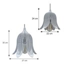 Ver imagem 6 de Lustre Pendente Para Sala Pé direito Alto Duplo Flora Branco