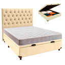 Ver imagem 1 de Kit Cama Box Bau + Cabeceira + Colchão Casal D23 - D23 - Inducol