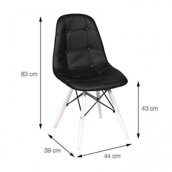 Cadeira Estofada Botonnes Or Design - 4