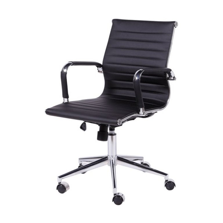 Cadeira de Escritório Eames Esteirinha Baixa - Preto