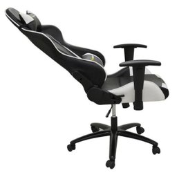 Cadeira de Escritório Pro Gamer Preto e Branco - 6