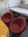 Ver imagem 4 de Poltrona Sala Decorativa Moderna Estofada para Recepção Resistente Tecido Veludo Pés de Madeira