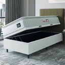 Ver imagem 4 de Cama Box Baú Solteiro Colchão Espuma D45 Lazio Pillow Top Branco Hellen