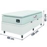 Cama Box Baú Solteiro Colchão Espuma D45 Lazio Pillow Top Branco Hellen - 4