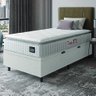 Cama Box Baú Solteiro Colchão Espuma D45 Lazio Pillow Top Branco Hellen - 1