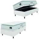 Ver imagem 3 de Cama Box Baú Solteiro Colchão Espuma D45 Lazio Pillow Top Branco Hellen