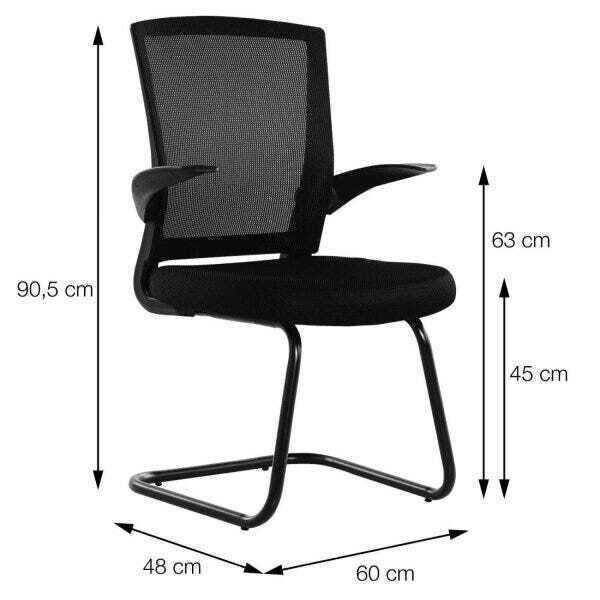 Cadeira em Metal e Tela Office Fixa 3314 - 4