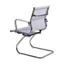 Ver imagem 3 de Cadeira de Escritório Eames Esteirinha Baixa Fixa Tela Mesh Branca