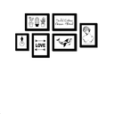 Ver imagem 1 de Quadros Placas mdf 6mm sala quarto frases 6un 29x20
