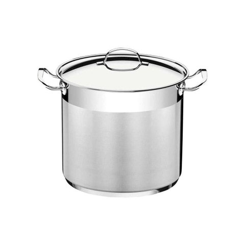 Caldeirão Tramontina Professional em Aço Inox Fundo Triplo com Tampa e Alças 28 Cm 15,7 L