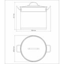 Ver imagem 6 de Caldeirão Tramontina Professional em Aço Inox Fundo Triplo com Tampa e Alças 28 Cm 15,7 L