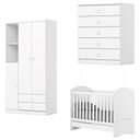 Ver imagem 7 de Quarto de Bebê Completo Bala de Menta 3 Portas 7 Gavetas Branco Móveis Henn