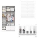 Ver imagem 5 de Quarto de Bebê Completo Bala de Menta 3 Portas 7 Gavetas Branco Móveis Henn