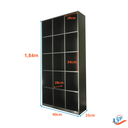 Ver imagem 2 de Armário Colmeia com 15 Nichos Estante Organizador Livreiro Preto Escritório Quarto Sala Comércio