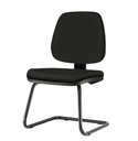 Ver imagem 1 de Cadeira Job Assento Courino Base Fixa Preta - 54557
