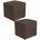 Kit 2 Puffs Quadrado Decorativo Suede Marrom