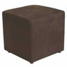 Kit 2 Puffs Quadrado Decorativo Suede Marrom - 2