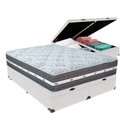 Ver imagem 1 de Cama Box com Baú Branco e Colchão Queen Black Grafit Anjos