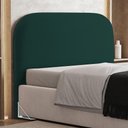 Ver imagem 2 de Cabeceira Cama Box Casal 140cm Orgânica Lanna W01 Bouclê Verde - Lyam Decor