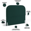 Ver imagem 4 de Cabeceira Cama Box Casal 140cm Orgânica Lanna W01 Bouclê Verde - Lyam Decor