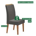 Ver imagem 4 de Kit com 8 Cadeiras de Jantar em MDF Encosto Bordado Nina