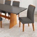 Ver imagem 1 de Kit com 8 Cadeiras de Jantar em MDF Encosto Bordado Nina
