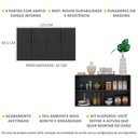 Ver imagem 4 de Aparador Buffet 4 Portas Suspenso Viena Multimóveis V3605 Preto