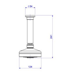 Ducha de Teto Circular com Tubo Cromado Deca Acqua Plus - 7