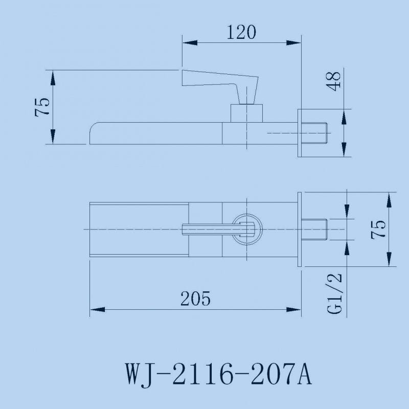 Torneira para Lavatório de Parede WJ-2116-207A JIWI - 2