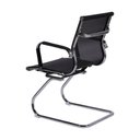 Ver imagem 3 de Cadeira de Escritório Eames Esteirinha Baixa Fixa Tela Mesh Preta