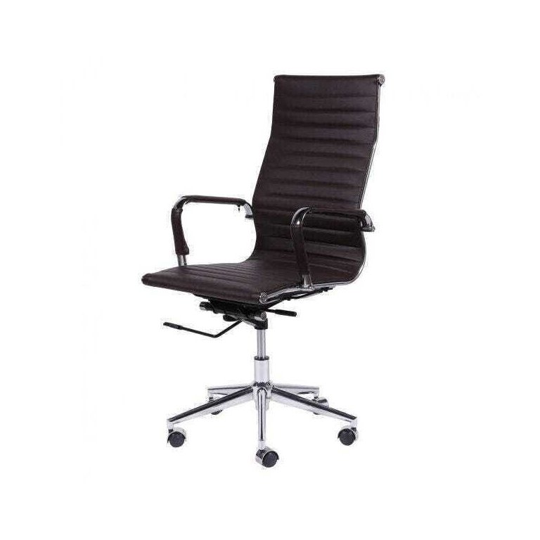 Cadeira de Escritório Alta Esteirinha Corino Base Rodizio 3301