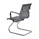 Ver imagem 3 de Cadeira de Escritório Eames Esteirinha Baixa Fixa Cinza Couro Sintético