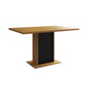 Ver imagem 4 de Mesa Jantar Londres Retangular Canela 137x90 Base Preta 6 Cadeiras Estofadas Caramelo Ferro Branco