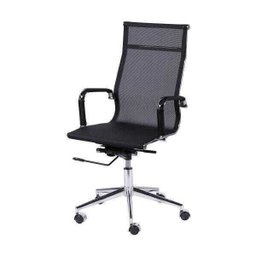 Cadeira de Escritório Alta em Tela Mesh - Preto - 1