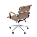 Ver imagem 3 de Cadeira de Escritório Eames Esteirinha Baixa Giratória Couro Sintético Caramelo