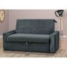 Sofá Cama Carol 2 Lugares com Báu Embutido - Cinza - 4