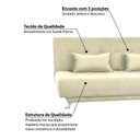 Ver imagem 2 de Sofá Cama Reclinável Stela Molas Estratégicas - Suede Penna Bege