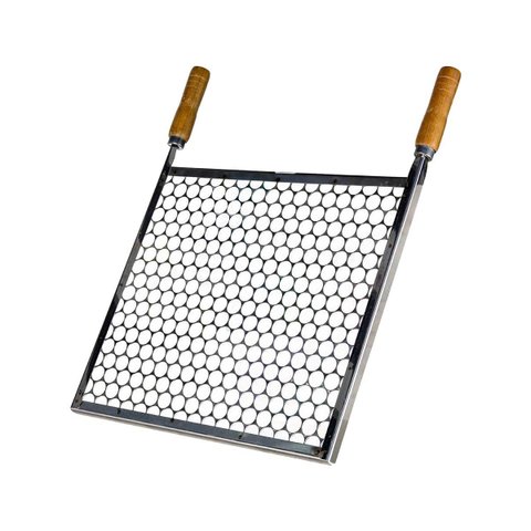 Grelha Quadrada Inox Tela Moeda Para Churrasqueira 30x30cm Brassol