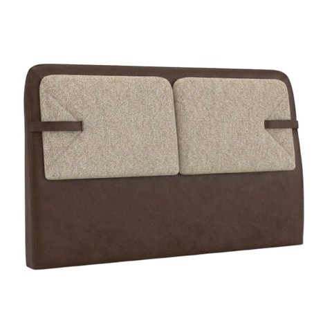 Cabeceira Queen 160 cm Malu com Frame Linho Tca 202 Corino Tcs 721 Peer