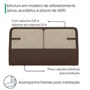 Ver imagem 5 de Cabeceira Queen 160 cm Malu com Frame Linho Tca 202 Corino Tcs 721 Peer
