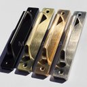 Ver imagem 4 de Puxador Duplo Colonial Porta Correr Madeira Rústico 148mm London Preto Fosco