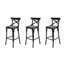 Ver imagem 1 de Kit 3 Banquetas Katrina em Aço Preto - Cor: Marrom