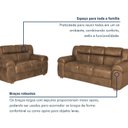 Ver mais imagens de Conjunto de Sofá 2 e 3 Lugares Nobuck Marrom Florença 190cm e 140cm Yescasa