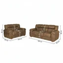 Ver imagem 5 de Conjunto de Sofá 2 e 3 Lugares Nobuck Marrom Florença 190cm e 140cm Yescasa
